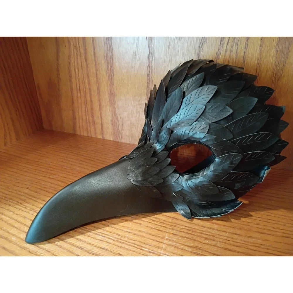 Smiffys Raven Mask Black Crow Long Beak Purge Halloween Masque Adult